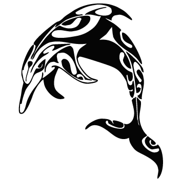 Sticker dauphin tribal